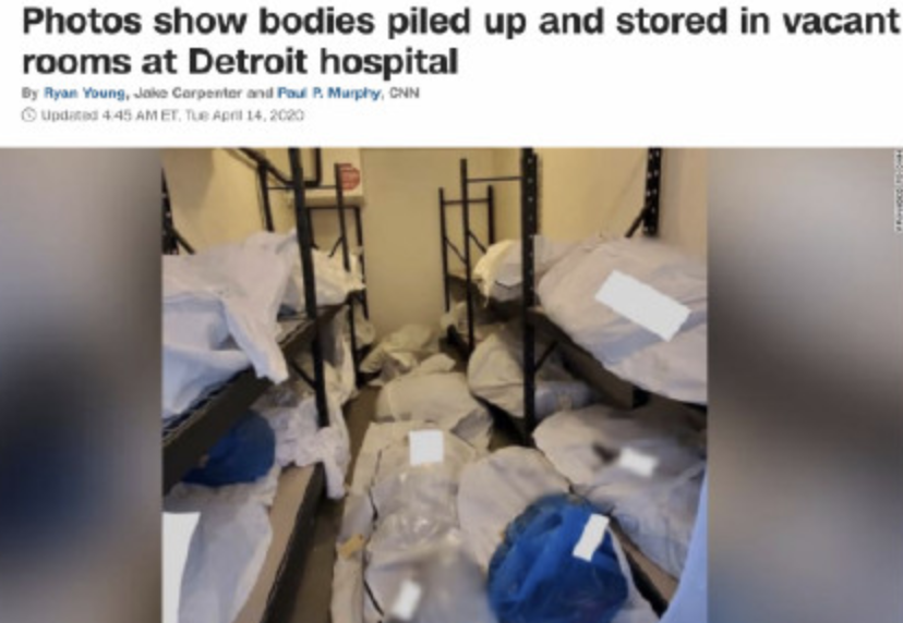 触目惊心!美国医护曝光底特律医院尸体堆积惨状,停尸房已满 触目惊心!美国医护曝光底特律医院尸体堆积惨状,停尸房已满